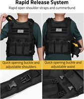 Gilet tactique pour homme CVLIFE, système réglable et à libération rapide, gilet amovible pour accessoires de chasse en plein air