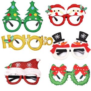Lunettes <span class=keywords><strong>de</strong></span> décoration <span class=keywords><strong>de</strong></span> Noël pour enfants, accessoires <span class=keywords><strong>photo</strong></span> pour l'ambiance <span class=keywords><strong>de</strong></span> fête <span class=keywords><strong>de</strong></span> Noël, montures <span class=keywords><strong>de</strong></span> lunettes Père Noël et sapin <span class=keywords><strong>de</strong></span> Noël avec nœuds - Product Image 1