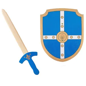 Wholesale High Quality Medieval Style Vintage Children'S Wooden Sword And Shield