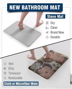 Tapis de bain antidérapant en diatomite Skymoving, personnalisable et multi-usages, en terre de diatomée, tapis de bain en pierre, vente chaude - Product Image 2