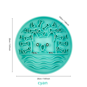 Tigela de Alimentação Lenta em Silicone Anti-Asfixia para Cães, Tapete de Lamber com Design Elevado para Reduzir a Velocidade de Alimentação, Auxílio para Alimentação de Animais de Estimação - Product Image 2