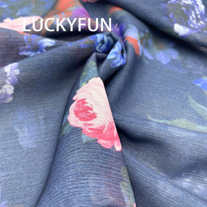 Vải Mô Hình Thiết Kế Chống-Tĩnh Căng Dobby 100% <span class=keywords><strong>Polyester</strong></span> Dệt In Đổ Xô Hoa Voan Vải Cho Cô Gái May Mặc - Product Image 5