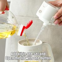 18.5oz 2in1 Bouteilles de récipient d'huile en verre 550ml Bouteille de pulvérisation d'huile Pot d'huile avec verseur pour la cuisson