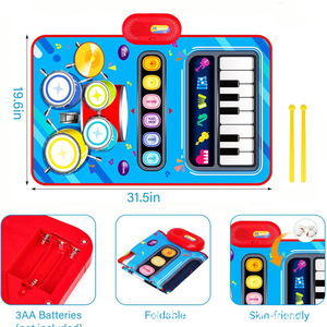 Kit de batterie de musique électronique éducatif multifonctionnel 2 en 1 Instrument de musique interactif pour enfants Jouet de musique électronique - Product Image 5