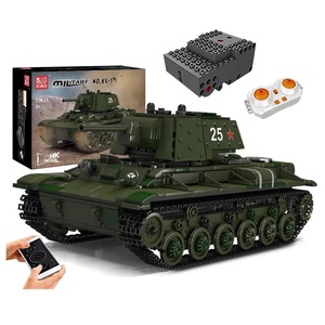 Moule roi 20025 militaire télécommande seconde guerre mondiale KV-1 char lourd bricolage réservoir en plastique modèle blocs de construction brique jouets - Product Image 1