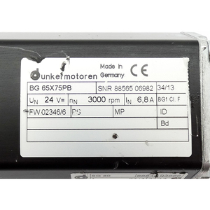Nuevo Motor Original Dunkermotoren Dark Motors BG65X75PB 24V 3000rpm RE30-3-500 PB con Encoder - Product Image 2