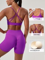Haut de sport personnalisé pour femme, respirant et confortable, dos nu, avec bretelles croisées réglables, idéal pour la gym, le yoga et l'entraînement