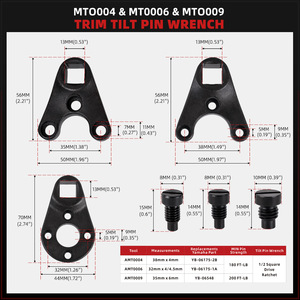 Kit d'outils de fixation pour carénage de moto, clé à embout décoratif inclinable, en acier noir, matériel de montage inclus - Product Image 2