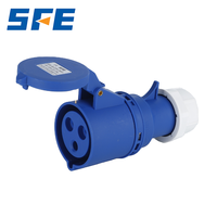 SFN-213 su geçirmez IP44 16A 3pin tek fazlı dişi priz konektörü 220V elektrik güç endüstriyel fiş soketi kadın