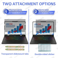 Filtre de confidentialité 16 pouces 16:10 pour ordinateur portable Lenovo, anti-rayures, anti-reflets, anti-espionnage, protection d'écran anti-lumière bleue, fourni par l'usine