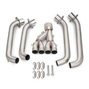 Pour Honda <span class=keywords><strong>CBR650R</strong></span> CB650F CB650R <span class=keywords><strong>CBR650F</strong></span> 2014-2024 Système Complet Modifier Racing Line Moto D'échappement Avant Lien Tuyau SH6R14 Slip - Product Image 4