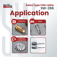 Tour CNC de type suisse à 2 broches et 5 axes avec double broche pour accessoires d'électroménager