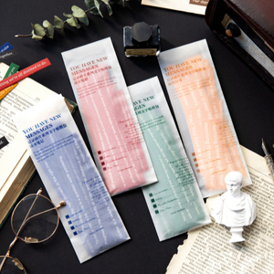 100 Stück/Packung Selbstklebende Gestanzte Glänzende Laminierung Langtext-Aufkleber Paket Record Fragment Serie Retro DIY Dekoration - Product Image 5