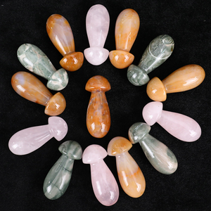 Palo de masaje en forma de hongo de jaspe de Calcedonia de cristal Natural tallado a mano Gua Sha masajeador herramienta de raspado Facial al por mayor - Product Image 6