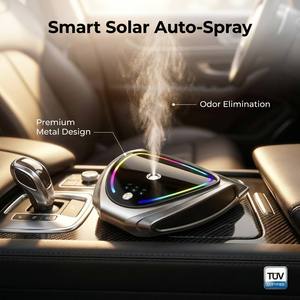 Diffuseur d'air solaire de luxe en métal pour voiture BOOLA, avec lumière LED d'ambiance, design <span class=keywords><strong>brevet</strong></span>é, vente en gros, usine OEM - Product Image 3