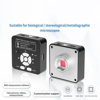 Microscope trinoculaire fourni par l'usine, caméra vidéo numérique USB, caméra industrielle HD, éclairage LED, écran LCD