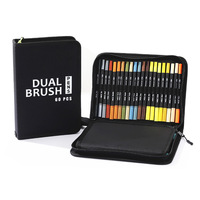 Ensemble de stylos feutres double-tête Leyi en tissu Oxford pour aquarelle, pour le dessin artistique des enfants, gribouillage coloré, lavable, en PP souple