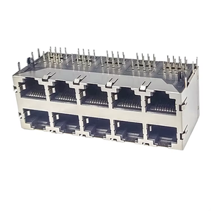 RJ45 Network <strong>Port</strong> Socket 2X5 <strong>Port</strong> 8P8C <strong>Modular</strong> <strong>Jack</strong> Plug Multi <strong>Port</strong> No Lamp Spring Piece RJ45 Connector - Product Image 5