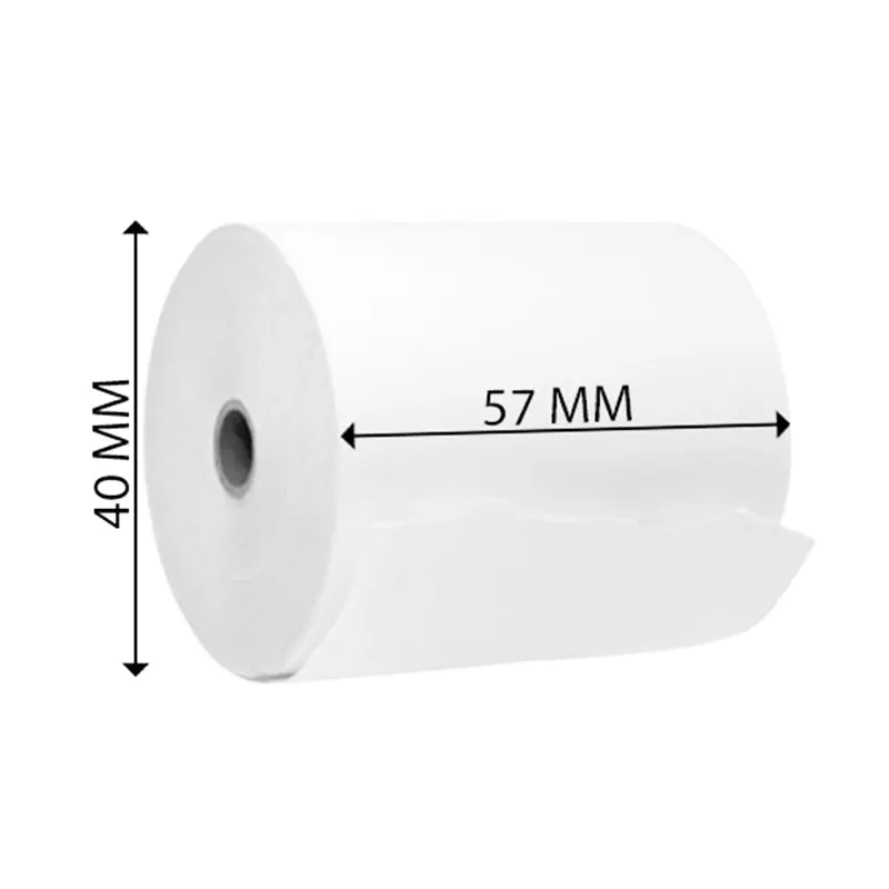 Vendita calda della fabbrica 80*80mm 57*50mm 57*38mm rotolo di carta termica per ricevute di carta per cassiere a basso prezzo