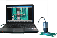 Microscope numérique portable USB 1280x1024 avec 8 lumières LED, coque métallique, grande molette de mise au point, zoom manuel pour l'inspection et la soudure de circuits imprimés