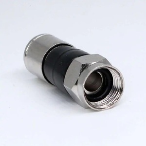 Không thấm Nước F nam nối với nén gắn RG59 RG6 RG11 cáp đồng trục kỹ thuật số F cắm cho sợi quang thiết bị - Product Image 5