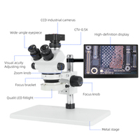 SANQTID TD-750P-4800HU Trinocular Digital Stereo Microscopios with Camera Mobile Repair Phone Microscope