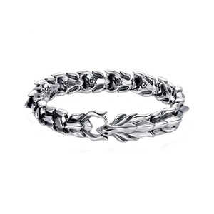 Kingcome-Pulseras de estilo Hip Hop Punk para hombre, amuleto de brazalete con cabeza de dragón, personalidad Retro - Product Image 4