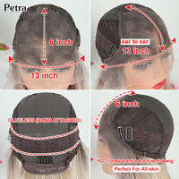 Perruques synthétiques ombrées Julianna en fibre Futura naturelle, sans colle, avec raie au milieu, pour femmes, idéales pour les fêtes