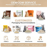 Litière pour chat en bentonite agglomérante sans poussière, forme boule, au thé vert, de qualité supérieure, facile à nettoyer et sans poussière