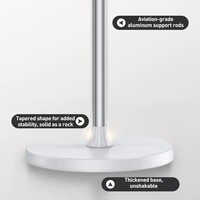 Support de téléphone portable flexible et rotatif à 360 degrés, support de téléphone portable portable en métal pour l'enregistrement vidéo, lit, tablette
