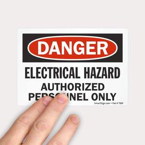 علامة تحذير السلامة الكهربائية المتينة عالية الجودة حسب الطلب من المصنع الأكثر مبيعًا - Product Image 3