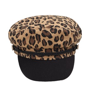 Gorra con estampado de leopardo a la moda con visera negra, sombrero de poliéster transpirable para adultos, estilo casual para mujer 2024 - Product Image 5