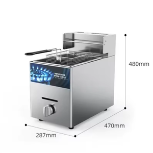 Commercial <span class=keywords><strong>10</strong></span> <span class=keywords><strong>litres</strong></span> Mini Single Pot <span class=keywords><strong>Friteuse</strong></span> À <span class=keywords><strong>Gaz</strong></span> En Acier Inoxydable Restaurant Frites Poulet <span class=keywords><strong>Friteuse</strong></span> - Product Image 1