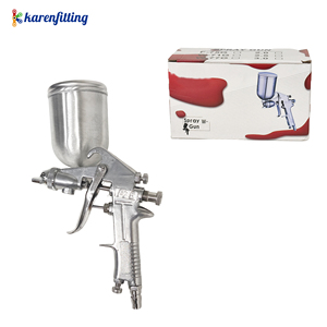 Pistolet de pulvérisation à gravité 400 ml avec buse de 1,5 mm, corps forgé argenté, finition anodisée, pour vernis de finition, avec accessoires - 001 - Product Image 3
