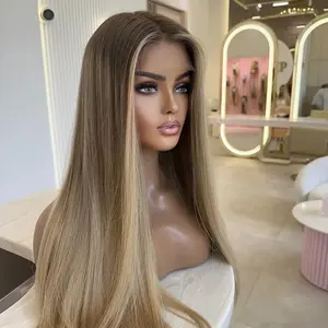 Parrucche Kasher Ebraiche da Donna in Capelli Umani Europei Vergini Naturali al 100% con Base in Seta, Colore Biondo Cenere, Lisci/Leggermente Ondulati - Product Image 5