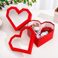 Caja de Regalo Grande en Forma de Corazón con Ventana, Personalizable con Impresión, Hecha con Materiales Reciclados, Acabado Mate, Venta al Por Mayor