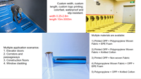 Film de protection de sol composite en tissu tissé imprimé sur mesure en usine, rouleau de 25 m, protection du sol de construction