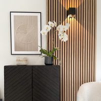 Panneaux muraux en bois insonorisants, panneaux acoustiques en lattes de bois, panneaux acoustiques Akupanel
