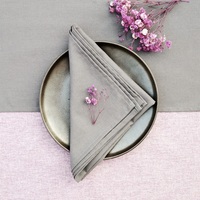 Serviette de table en coton et lin 40x40cm, couleur unie, moderne, faite à la main, réutilisable, pour dîner, hôtel, restaurant, Noël, mariage