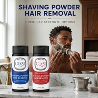 Poudre à raser sous marque privée, efficace pour un rasage sans rasoir, aide à prévenir les boutons de rasoir, soin quotidien de la barbe