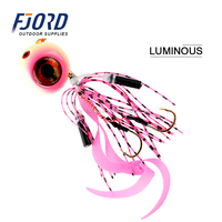 Leurre de pêche FJORD 60g en caoutchouc silicone, jupe de remorque, jig octopus, jigging kabura, slider pour snapper, poids en métal plombé BTJIG2