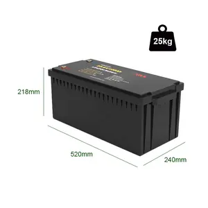 Chu kỳ sâu Lithium sắt Phosphate pin 24V 100AH pin Lithium ion gói với BMS 3 năm Bảo hành LFP Pin cho cắm trại