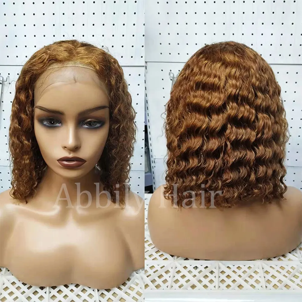 Cheap Short Brazilian Deep Wave 13x4 13x6 HD Lace Front Wig Raw Virgin Human Hair Wigs For Women Glueless Bob Wig With Baby Hair