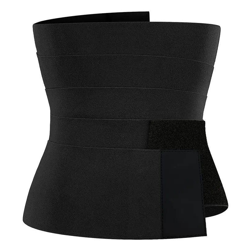 Novo personalizado barriga envoltório cintura trainer compressão espartilho envoltório cintura trainer banda para mulheres elástico barriga shaper longo cintura trainer