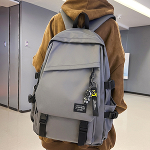 Student <b>Backpack</b> <b>Large</b> Capacity Waterproof Computer Interlayer For Junior Senior High School Boys Spring 2025 Solid Color - Product Image 1