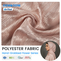 Tissu en mousseline de polyester 100 % léger, satiné, rayé, peint à la main, pour foulard femme, MOQ 1009, pour commande d'essai
