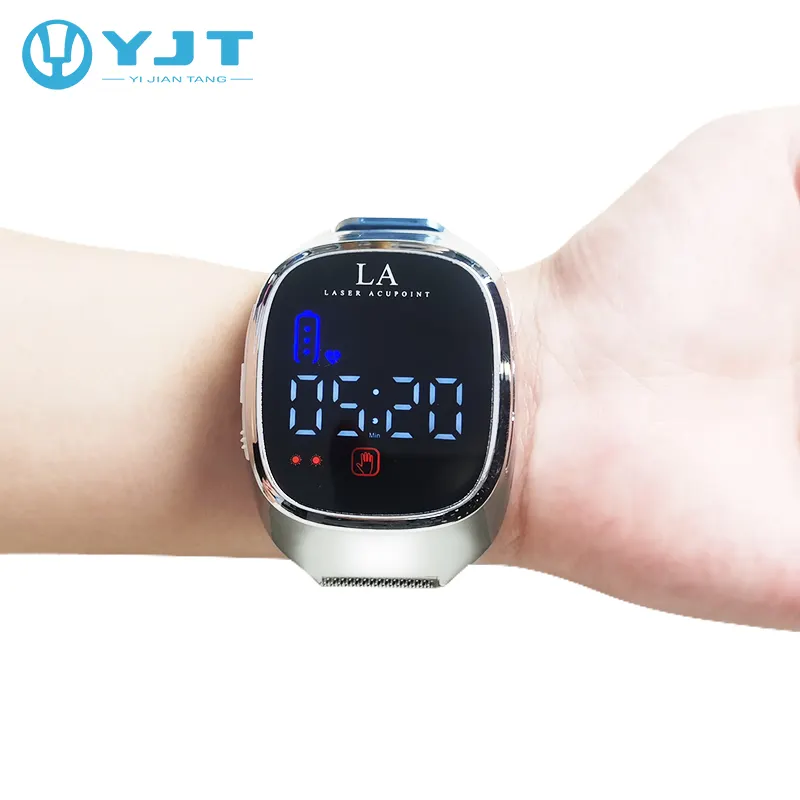 Reloj inteligente láser para terapia física, pulsera de bajo nivel para Diabetes, reducción de la presión arterial