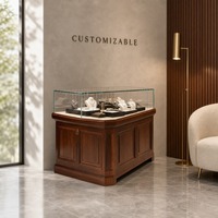 Comptoir d'exposition de bijouterie de luxe, vitrine en verre sur mesure avec éclairage LED pour boutique, centre commercial, salle d'exposition, aménagement de magasin de détail