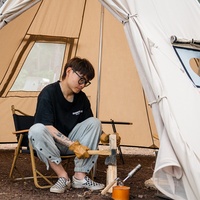 Naturehike 9.6 extérieur luxe Safari Glamping famille tente imperméable coton toile cloche tente pyramide tente
