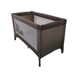 .Beige Portable Playard Comfortable Kids Furniture <strong>Big</strong> Travel Cot Bed for Child Newborn <strong>Crib</strong> for Hotel Endurable Playpen - Product Image 5